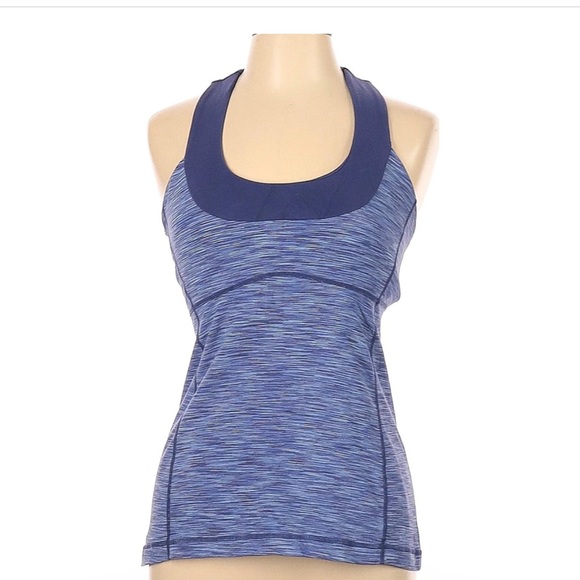 Lululemon Blue & Purple Heathered Support Tank - Picture 2 of 8
